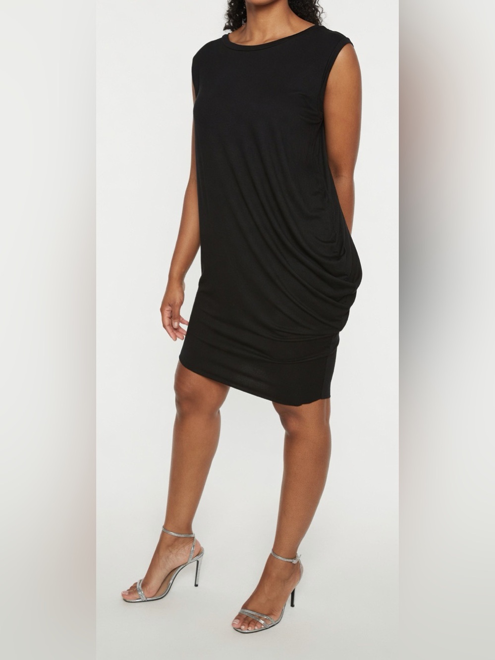 Salaman Designs Sleeveless Black Tshirt Dress